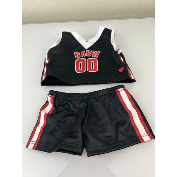 Build-a-Bear Basketball Uniform Outfit Black Red 2022 Sporty 2 piece Set - Picture 3 of 13